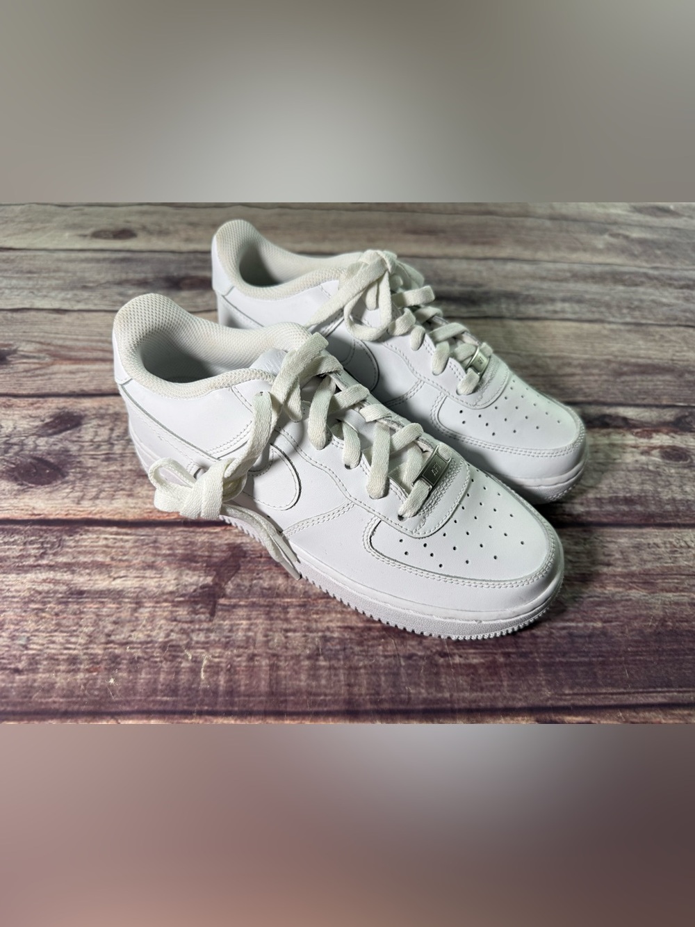 Nike Air Force 1 LE Big Kids' White Leather Sneakers DH2920-111 6Y NEW NO Box